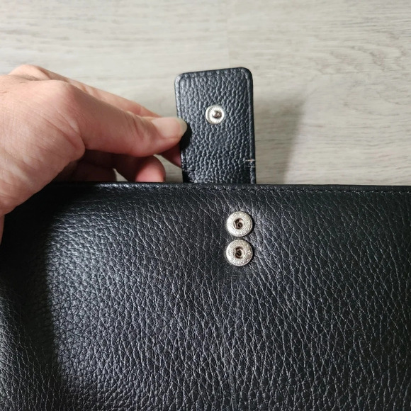 Giani Bernini black leather zip around wallet pockets - Picture 8 of 10